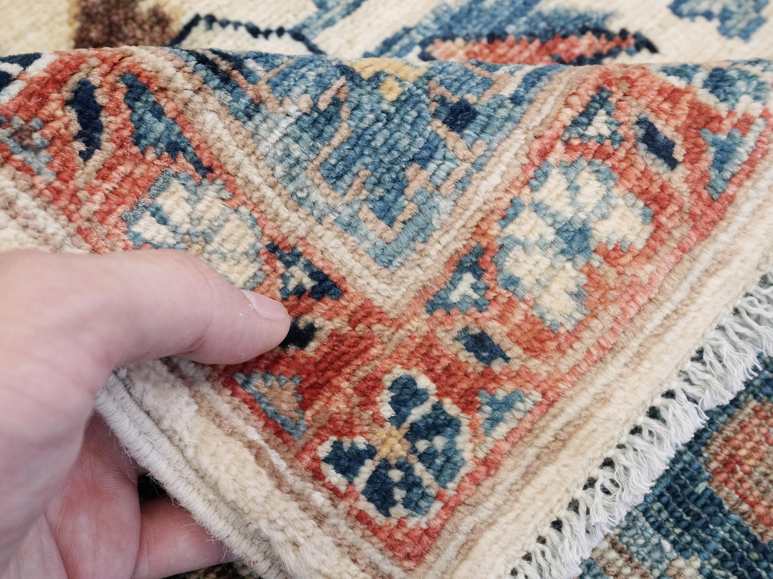 10x14 Ft White & Blue Bidjar Rug - Hand Knotted Oriental Area Rug