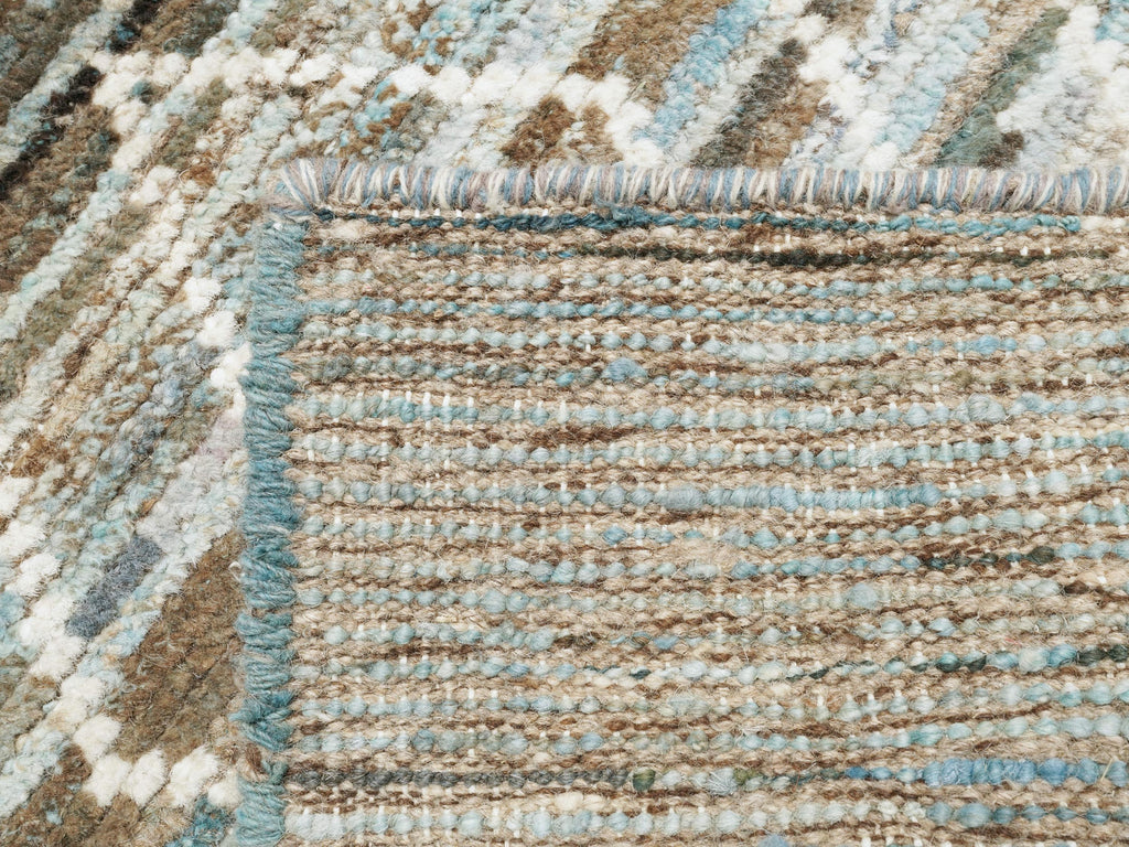 3x5 Ft Blue Moroccan Rug - Hand Knotted Afghan Rug