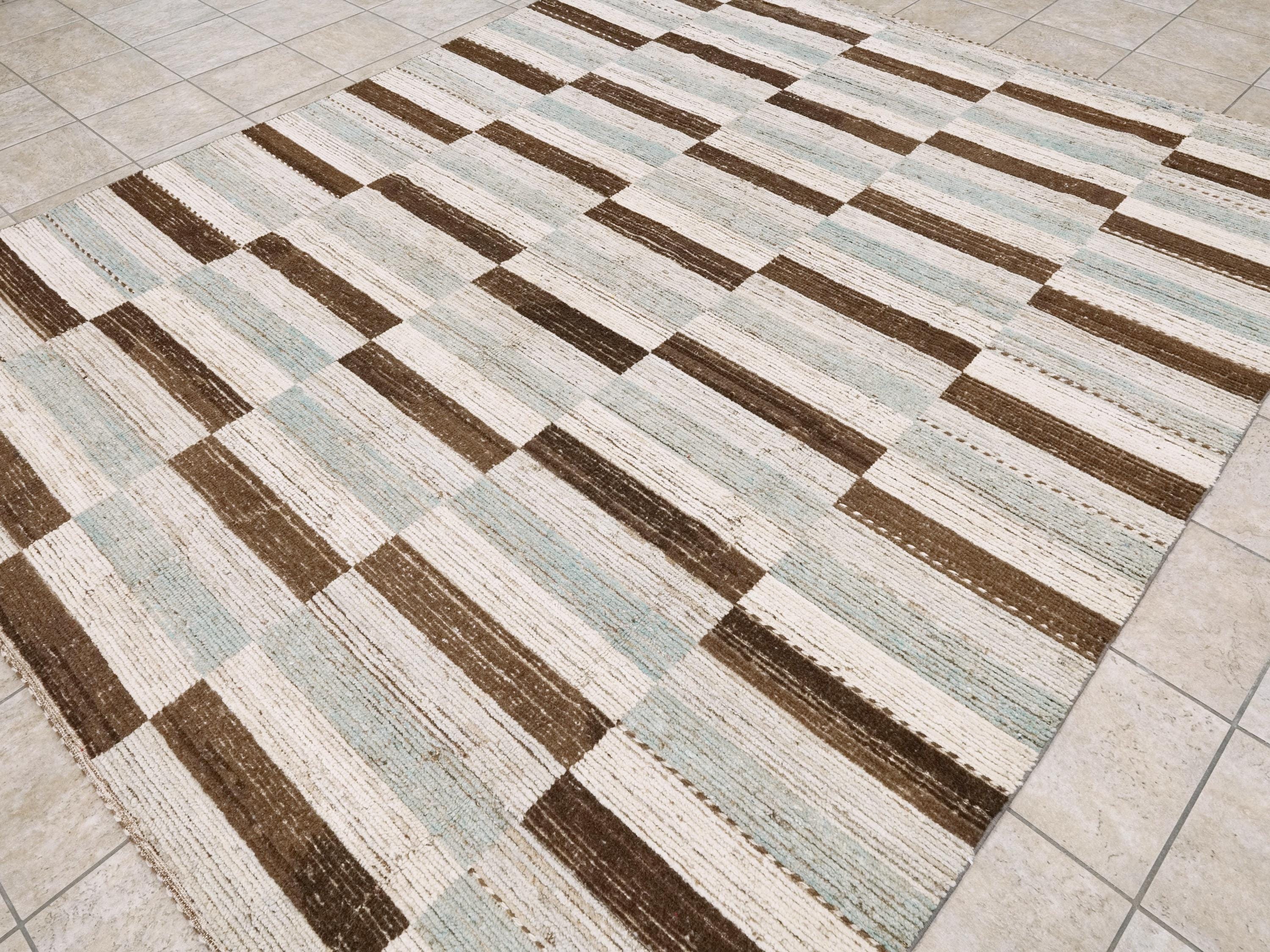 8x10 Ft Moroccan Wool Rug - Afghan Handmade Area Rug