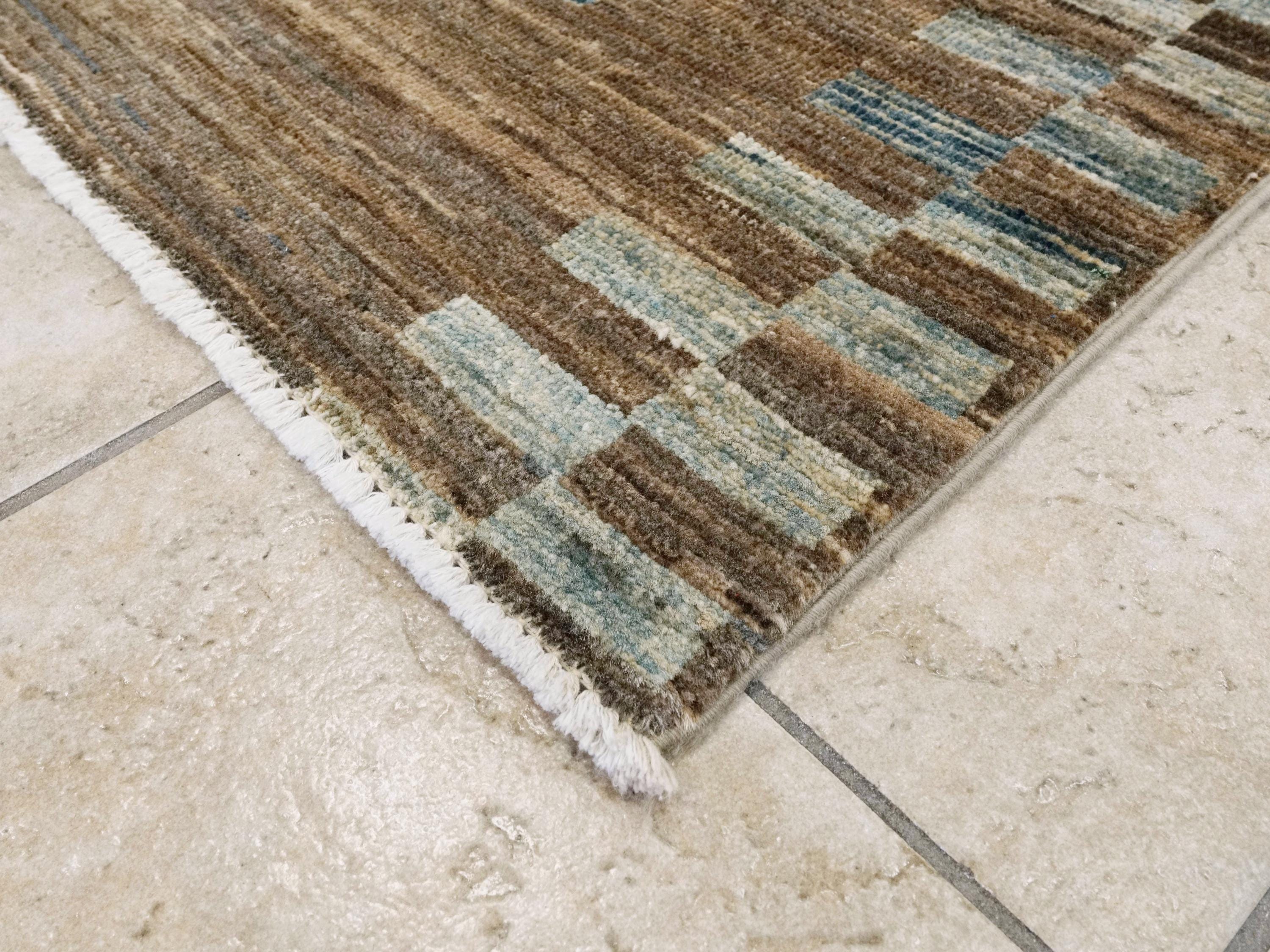 8x10 Ft Brown Gabbeh Rug - Traditional Hand Knotted Rug - Contemporary Design