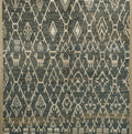 7x7 Ft Blue Moroccan Rug - Afghan Handmade Square Rug