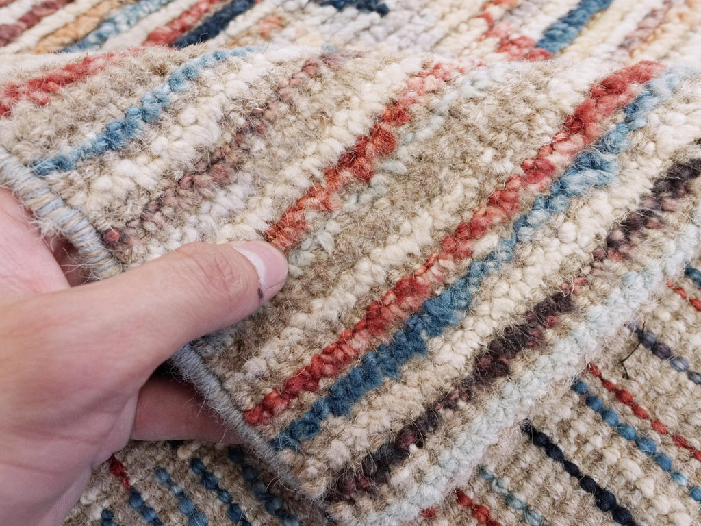 7x10 Ft Multicolor Moroccan Rug - Hand Knotted Area Rug