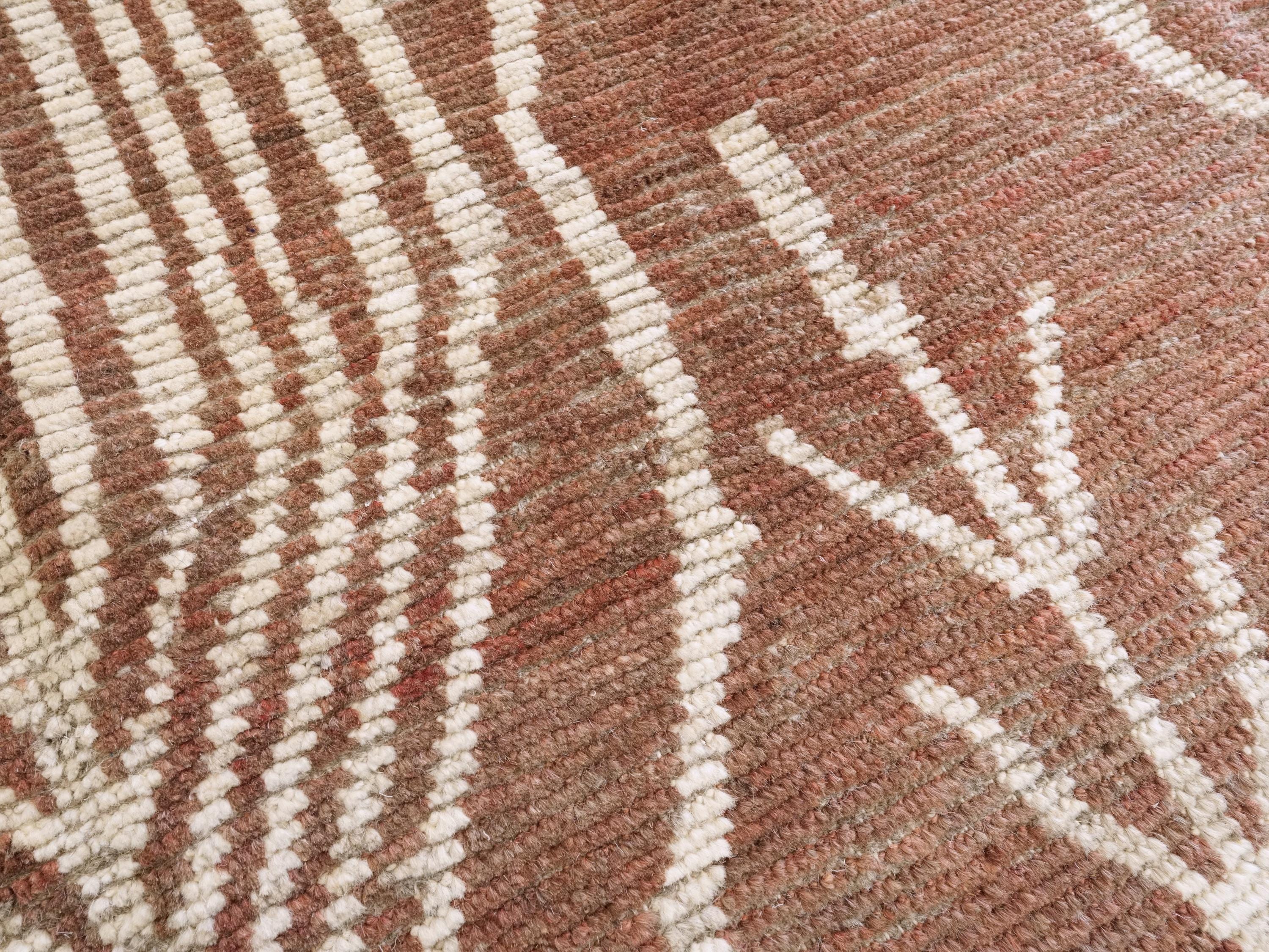 9x12 Ft Red Moroccan Rug - Hand Knotted Area Rug - Tribal Design
