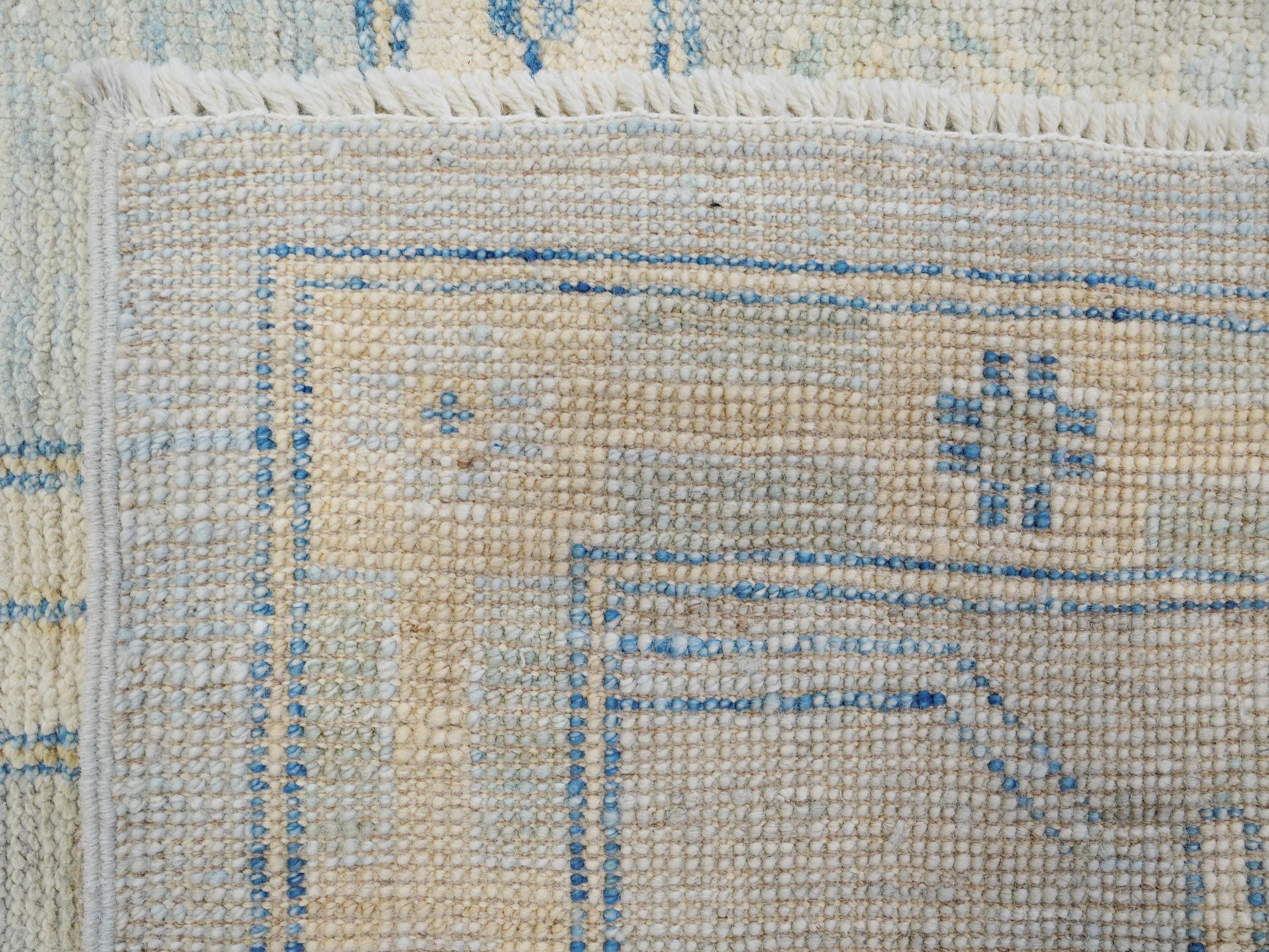 9x12 Ft Light Blue Oushak Rug - Handmade Area Rug