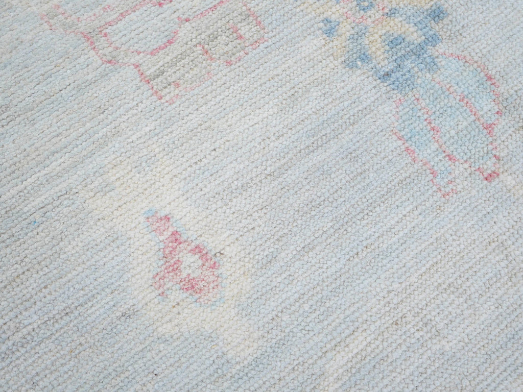 9x12 Ft Pastel Oushak Rug - Handmade Area Rug - Floral Design