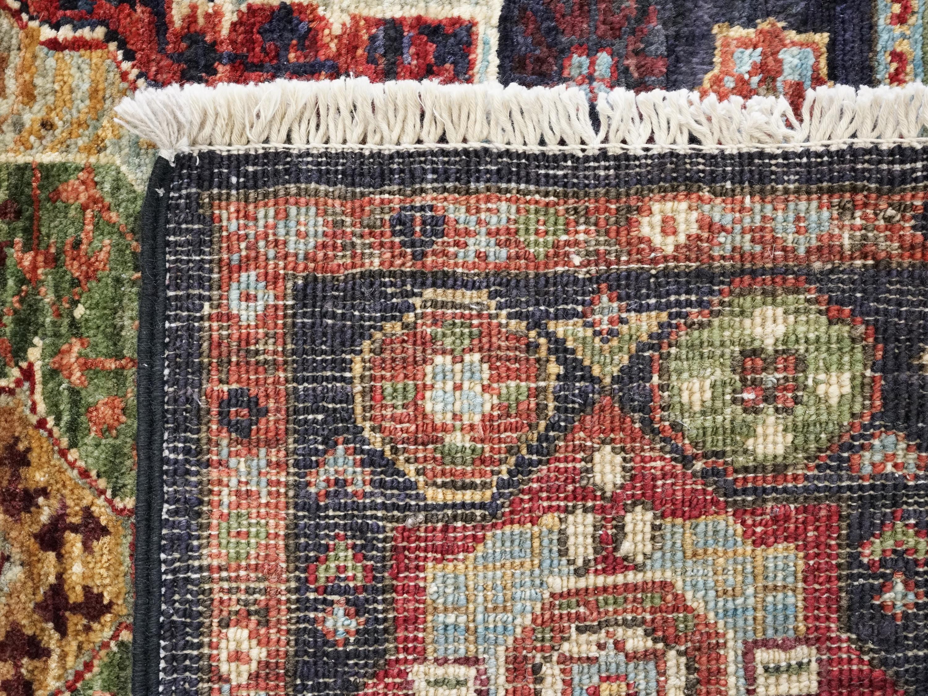3x4 Ft Black Mamluk Afghan Rug - Handmade Wool Oriental Rug