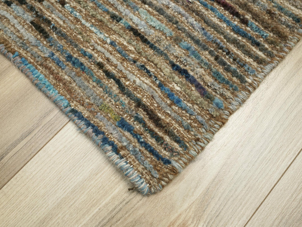 3x5 Ft Dark Blue Moroccan Rug - Hand Knotted Area Rug