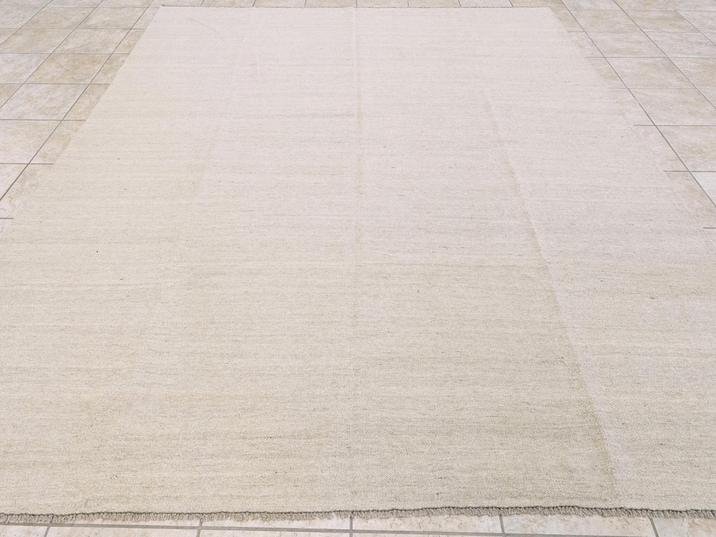 8x10 Ft Beige Kilim - Handwoven Afghan Area Rug