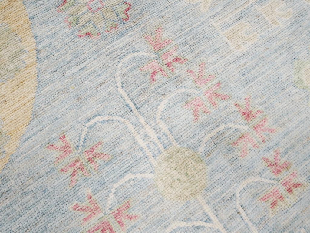 10x14 Ft Colorful Muted Ushak Rug - Hand Knotted Afghan Rug - Ottoman Design