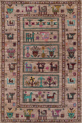 3x4 Ft Hand Knotted Wool Persian Rug - Traditional Oriental Design
