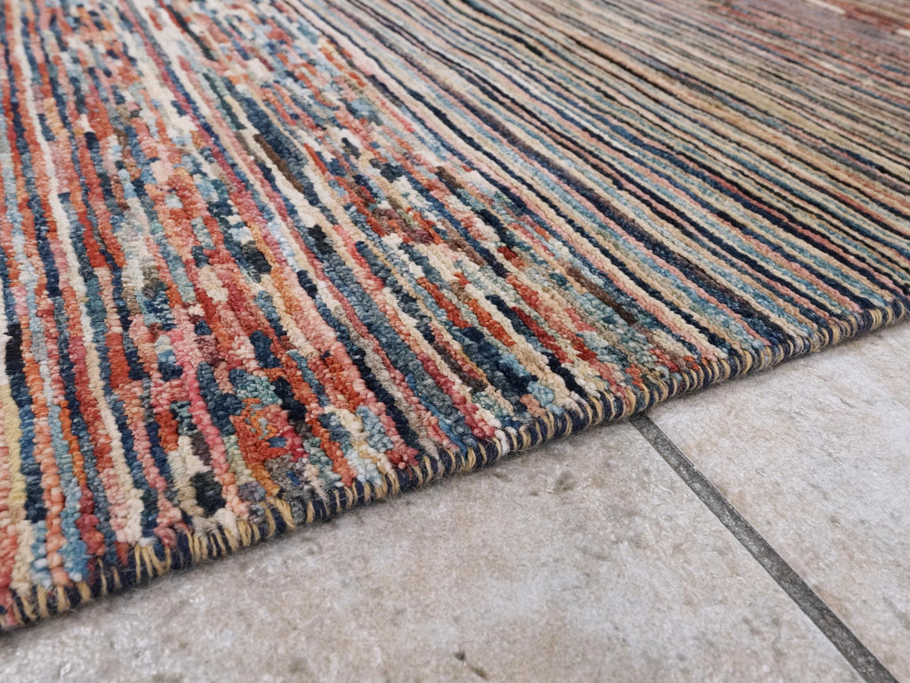 6x8 Ft Colorful Handmade Gabbeh Rug - Afghan Wool Area Rug