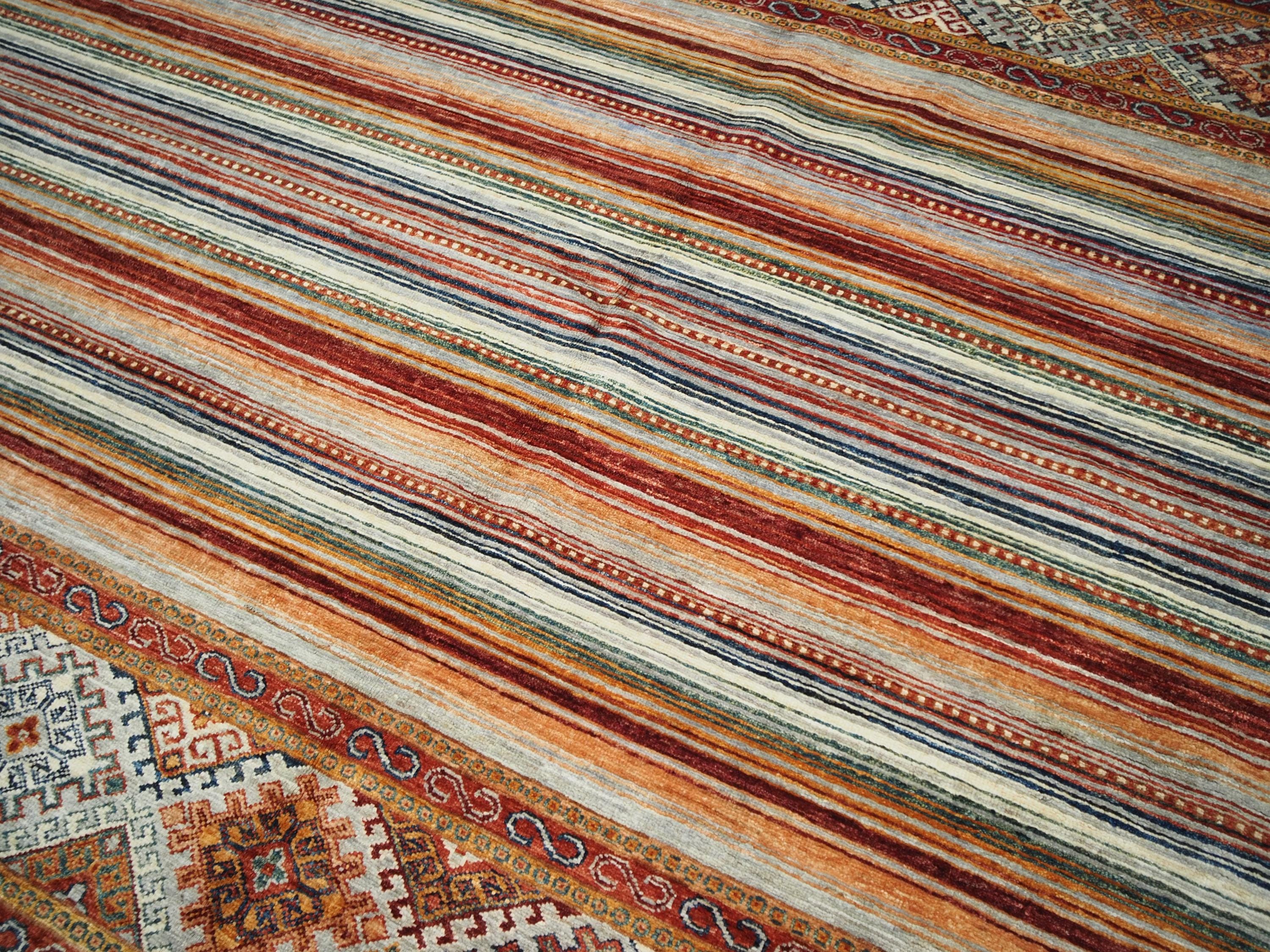 7x7 Ft Khorjin Rug - Handmade Oriental Wool Rug