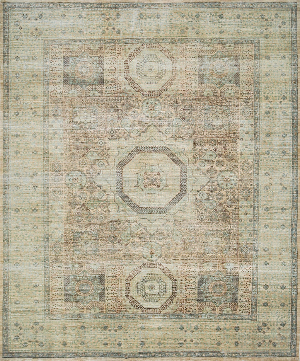 8x10 Ft Light Green Mamluk Rug - Wool Oriental Rug