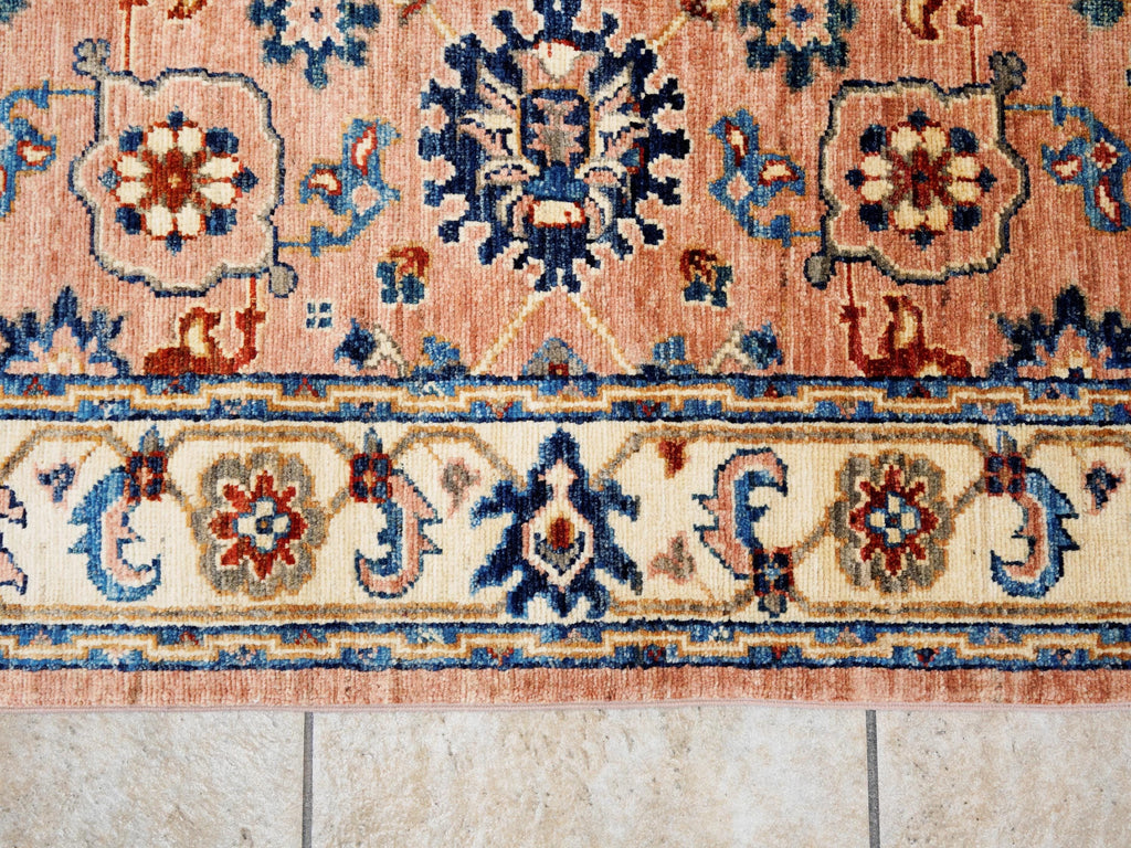 4x6 Ft Peach Orange Serapi Rug - Hand Knotted Oriental Rug