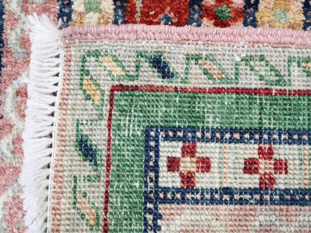 2x3 Ft Green & Pink Khorjin Rug - Afghan Wool Accent Rug
