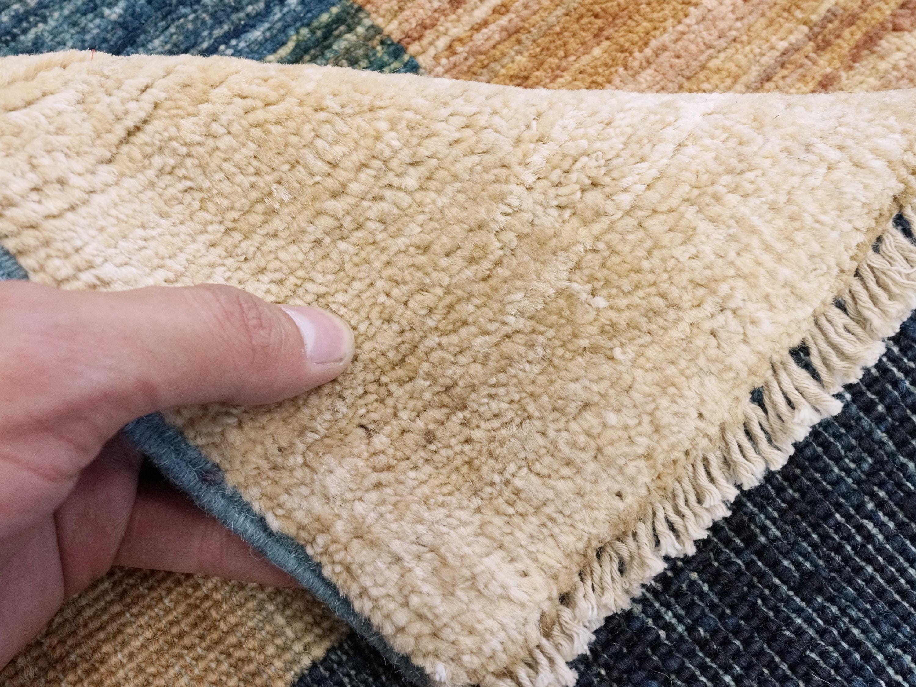 8x10 Ft Hand Knotted Colorful Gabbeh Rug - Geometric Design