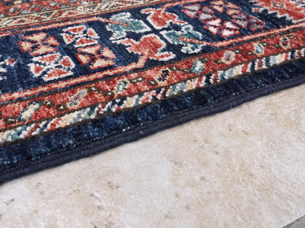5x7 Ft Blue Heriz Rug - Ghazni Wool Oriental Rug