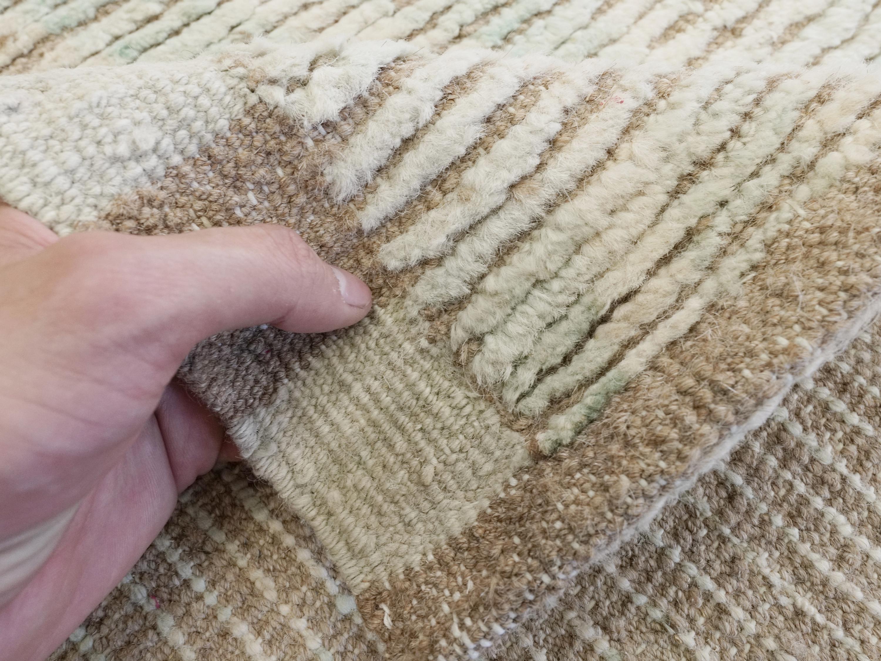 17 Ft Light Blue Moroccan Runner Rug - Hand Knotted Wool Rug