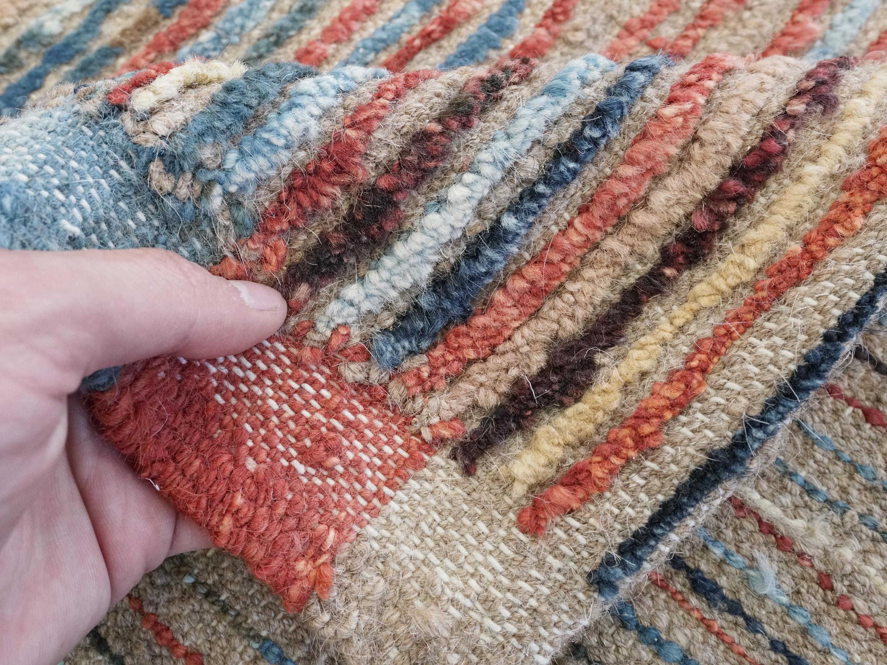 8 Ft Moroccan Runner Rug - Colorful Handmade wool Rug