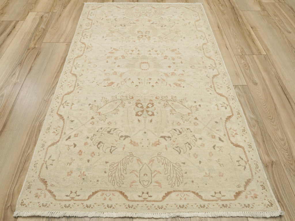 3x5 Ft Beige Bidjar Rug - Handmade Afghan Oriental Rug