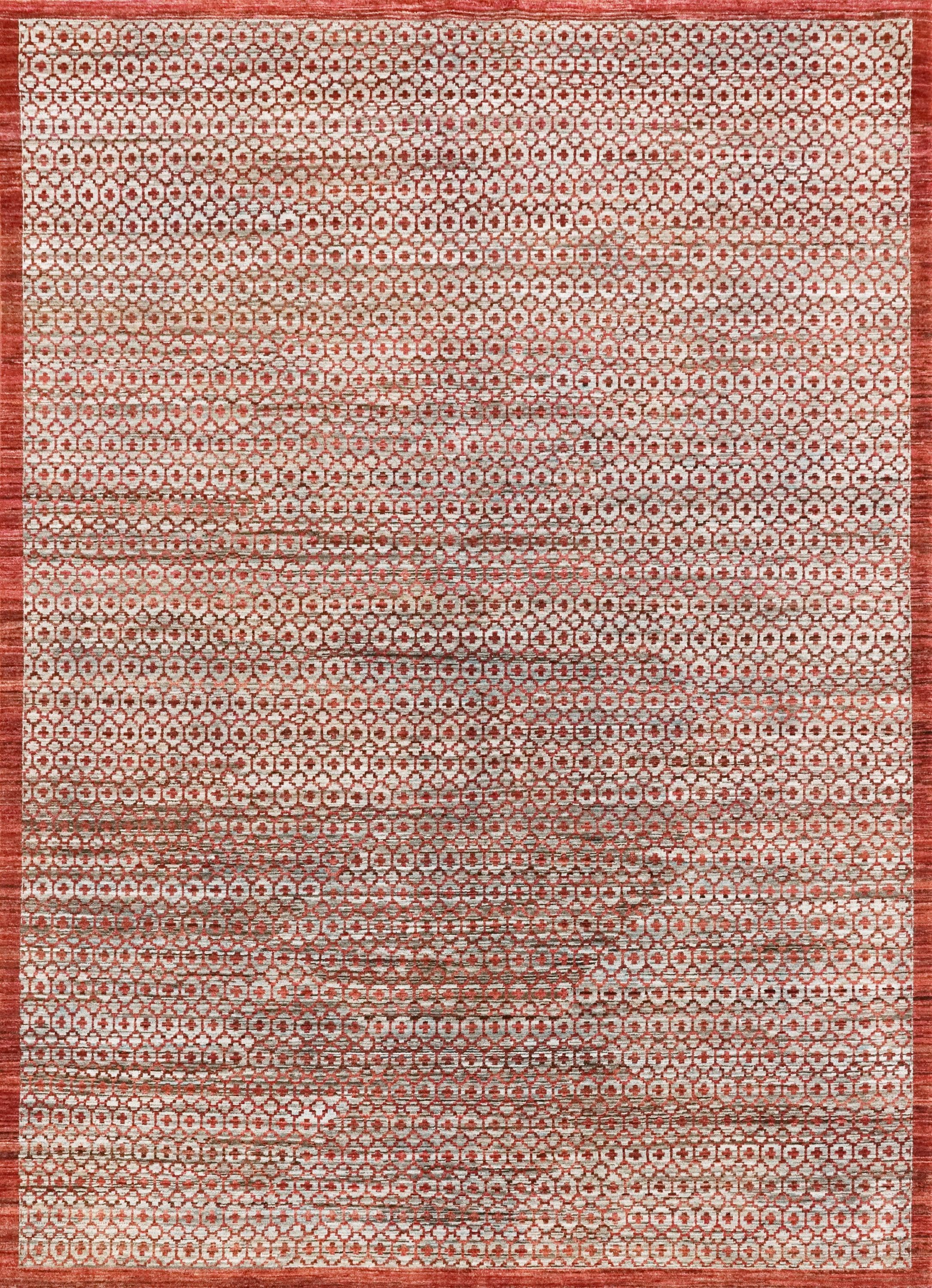 6x9 Ft Red Gabbeh Rug - Contemporary Area Rug