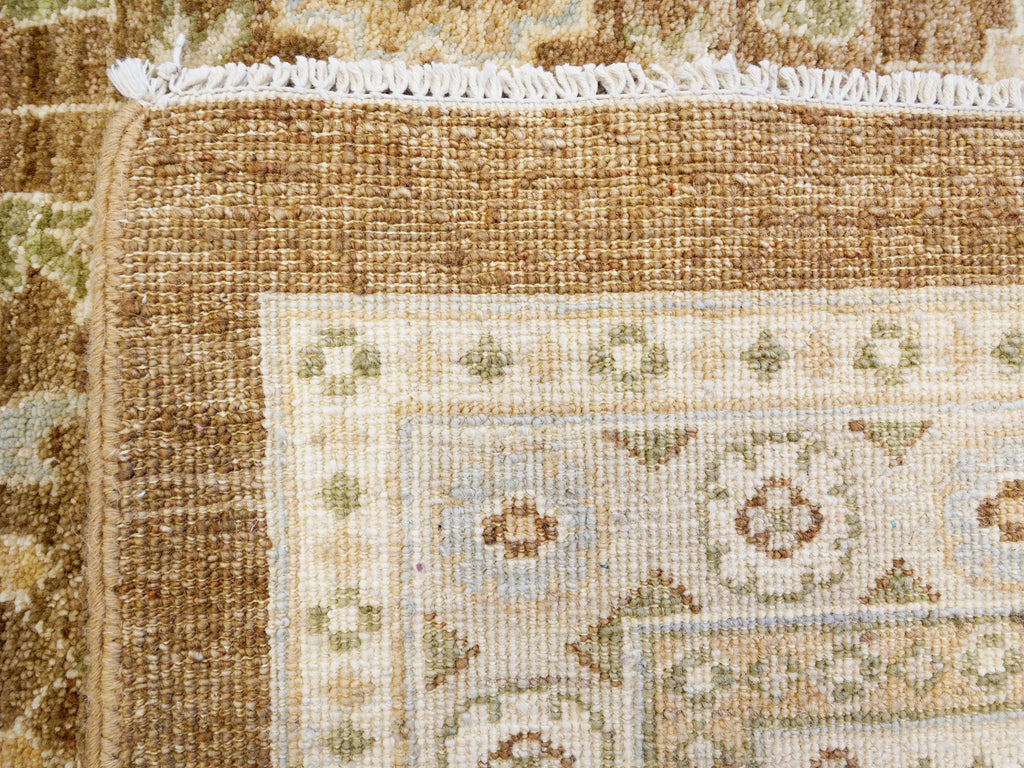 12x15 Ft Beige & Brown Serapi Rug - Handmade Wool Area Rug - Oversize