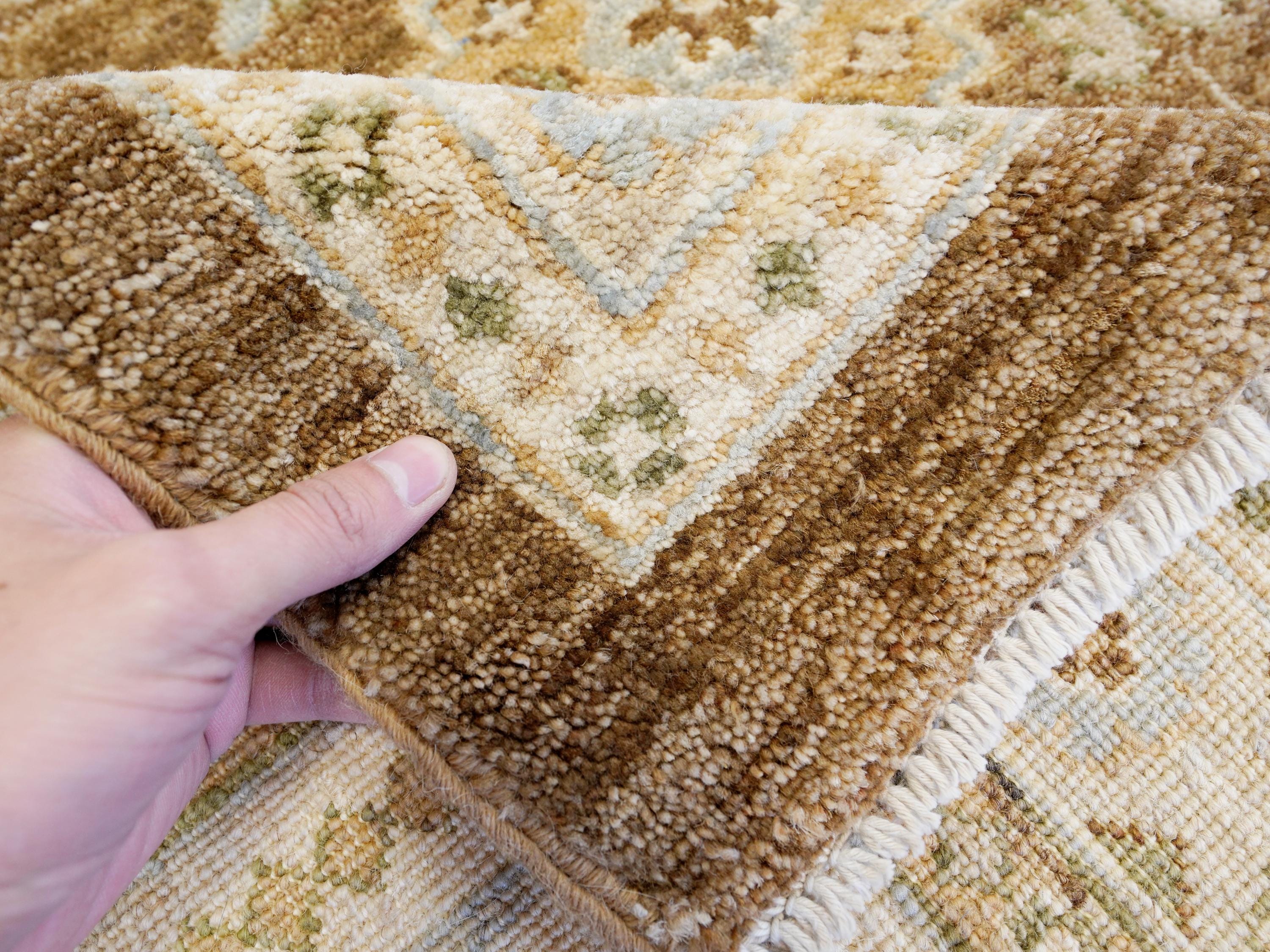 12x15 Ft Beige & Brown Serapi Rug - Handmade Wool Area Rug - Oversize
