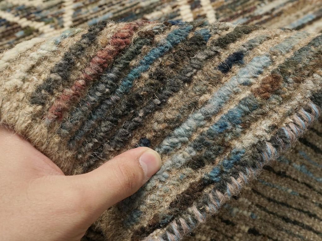 3x5 Ft Blue Moroccan Rug - Hand Knotted Area Rug