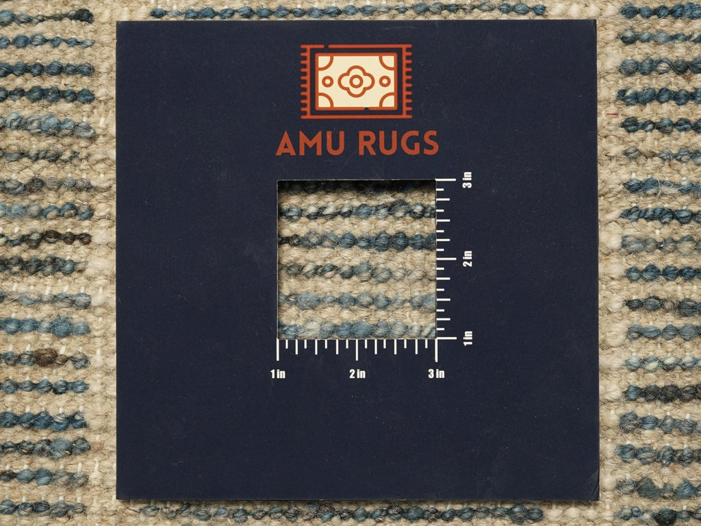 13 Ft Blue Moroccan Runner Rug - Hand Knotted Afghan Rug