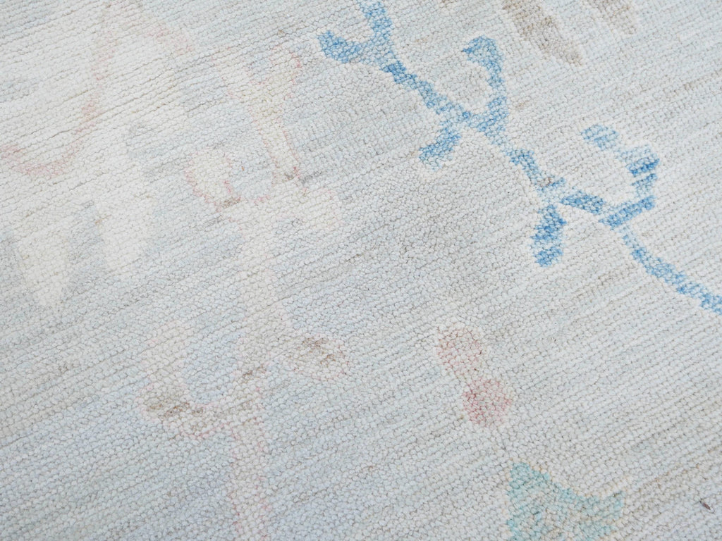 9x12 Ft Pastel Oushak Rug - Handmade Area Rug - Floral Design
