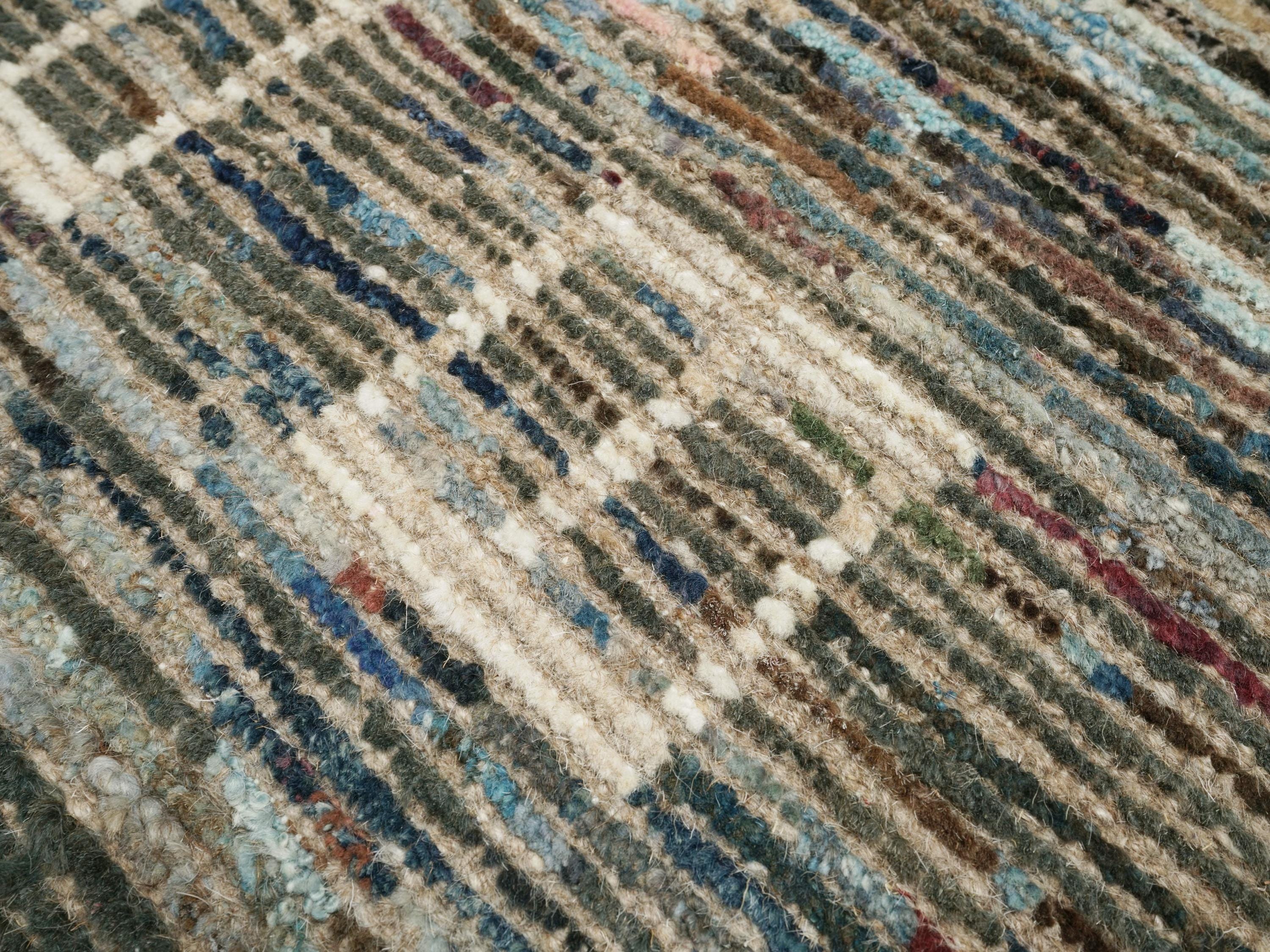 3x5 Ft Blue Moroccan Rug - Hand Knotted Area Rug
