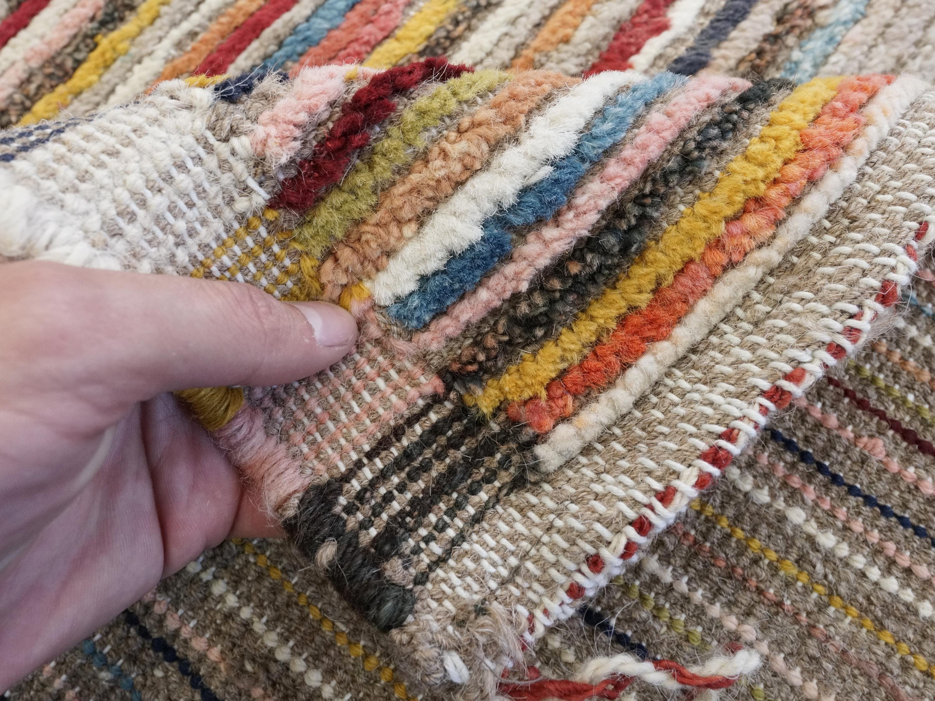 12 Ft Colorful Moroccan Runner Rug - Afghan Wool Hallway Rug