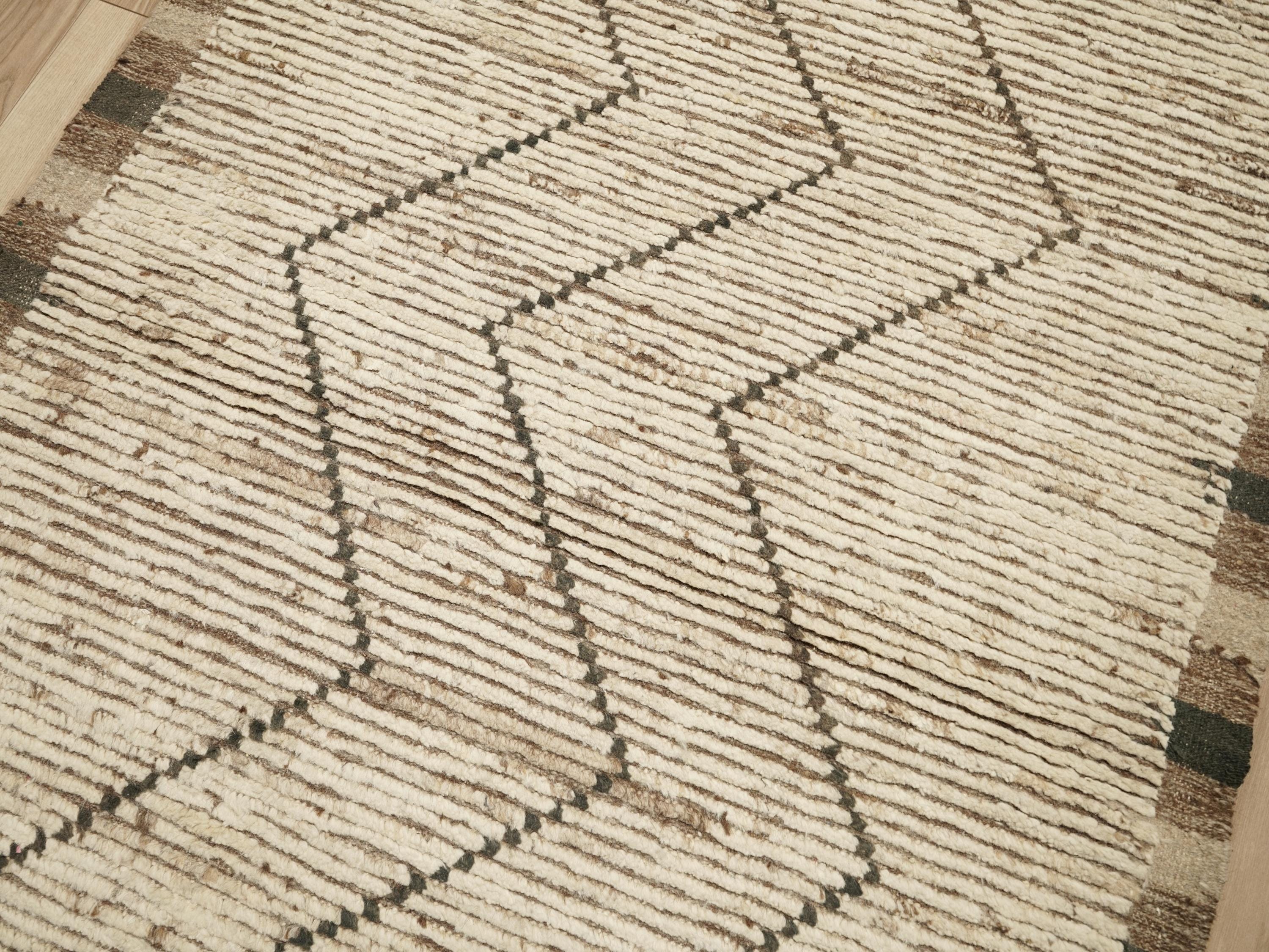 10 Ft Handmade Moroccan Runner Rug - Afghan Wool Rug