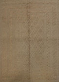 6x9 FT Hand Knotted Wool Kilim Rug - Brown Tribal Rug - Vintage Afghan Design