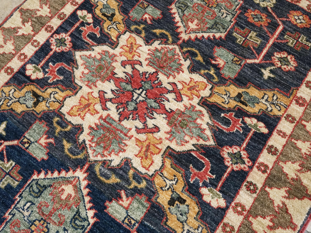 2x3 Ft Dark Blue Bidjar Rug - Hand Knotted Persian Accent Rug