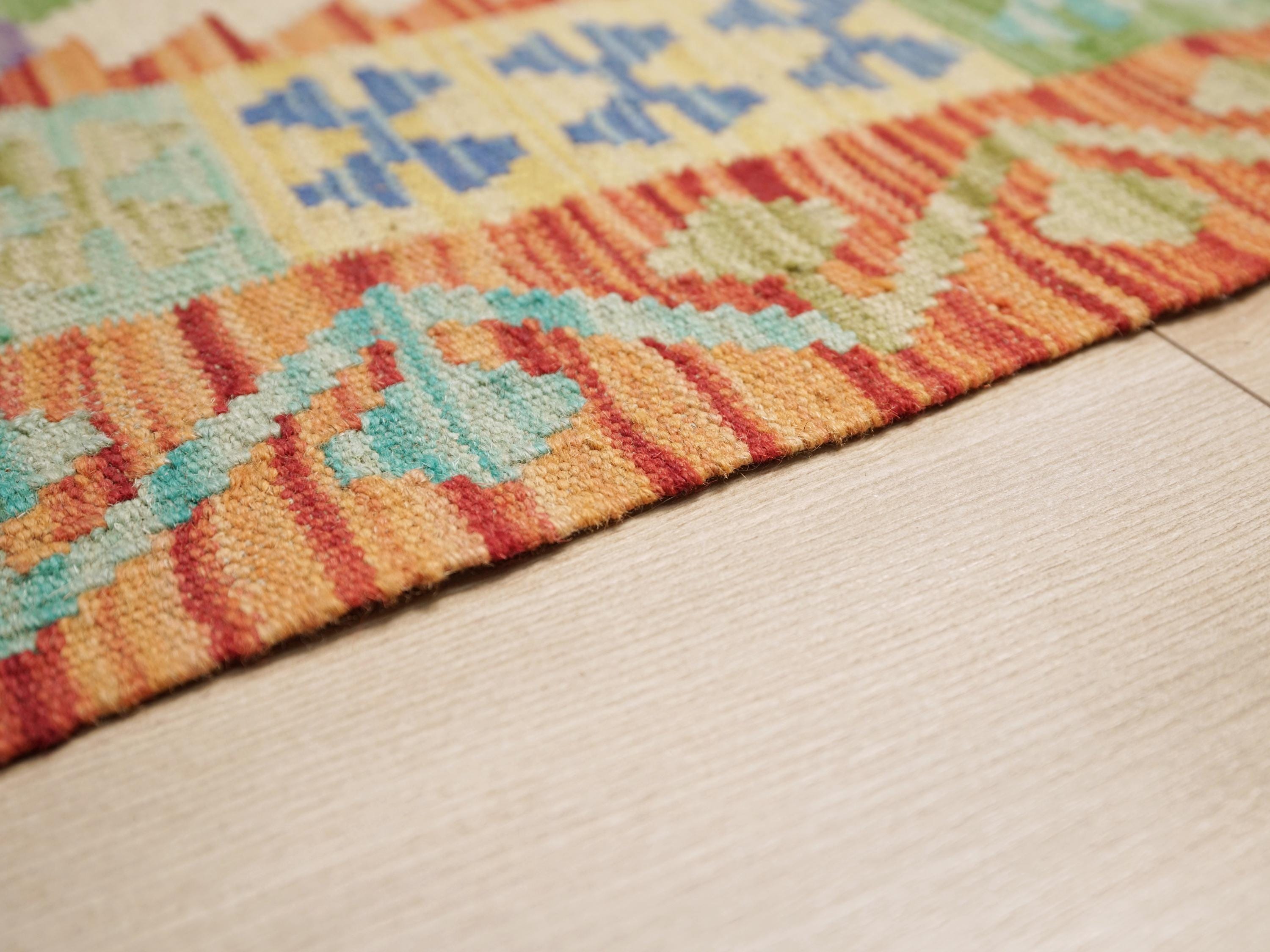 7x10 Ft Maimana Kilim Rug - Flat Weave Tribal Rug