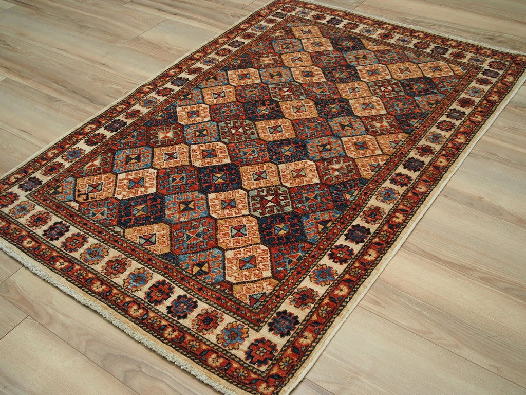 3x5 Ft Orange Heriz Rug - Oriental Accent Rug