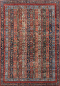 6x9 Ft Red & Blue Heriz Rug - Afghan Oriental Area Rug