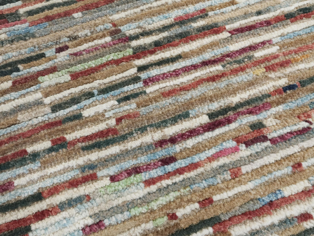 10 Ft Colorful Moroccan Runner Rug - Hand Knotted Wool Hallway Rug