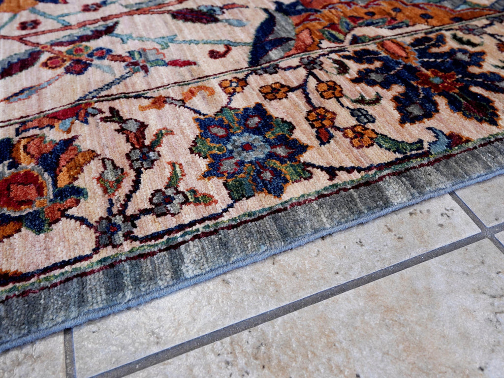 9x12 Ft Beige Serapi Rug - Afghan Oriental Area Rug - Persian Design