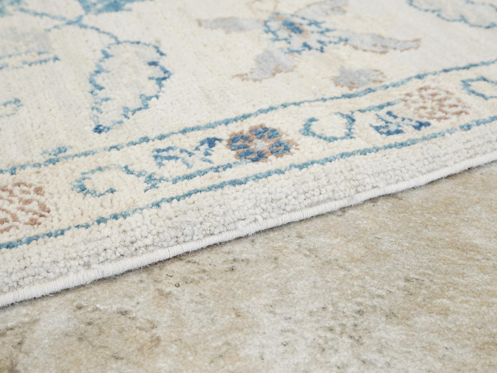 5x7 Ft White Serapi Rug - Vintage Afghan Floral Rug - Persian Design