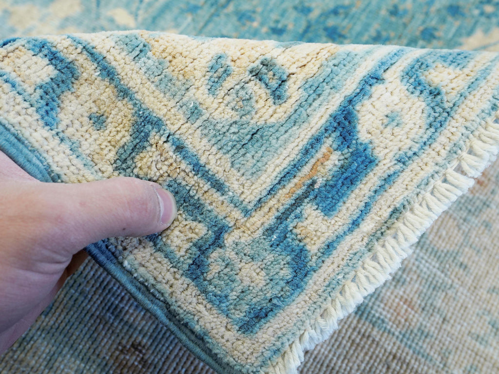 5x6 Ft Blue Serapi Rug - Hand Knotted Oriental Antique Rug - Persian Style