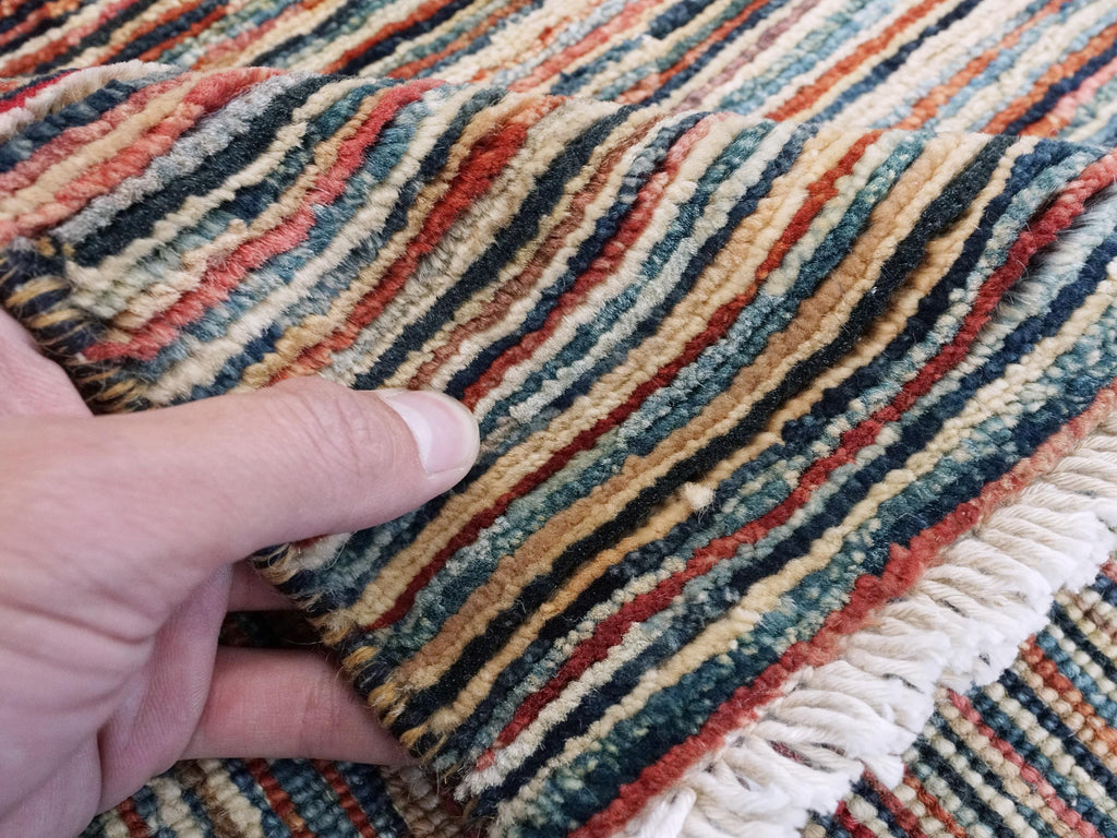 6x8 Ft Colorful Handmade Gabbeh Rug - Afghan Wool Area Rug