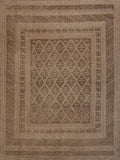5x6 Ft Vintage Tribal Kilim Rug - Hand Knotted Wool - Dark Brown