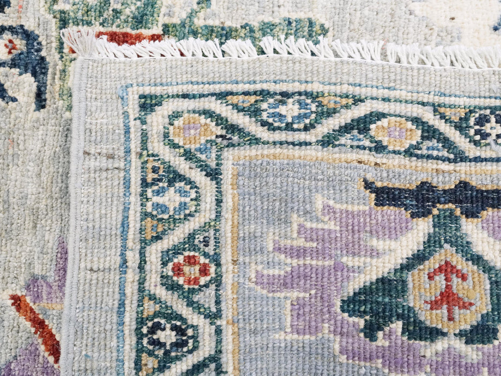 8x10 Ft Light Gray Oushak Rug - Hand Knotted Oriental Rug