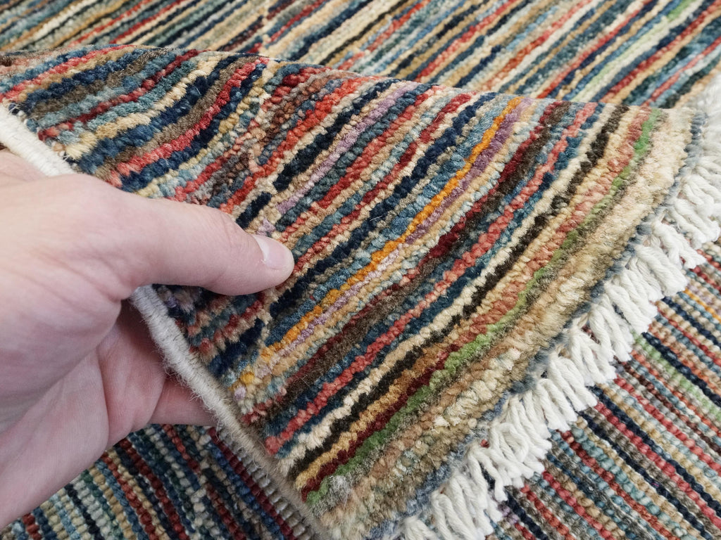 8x10 Ft Multicolor Gabbeh Rug - Hand Knotted Afghan Rug