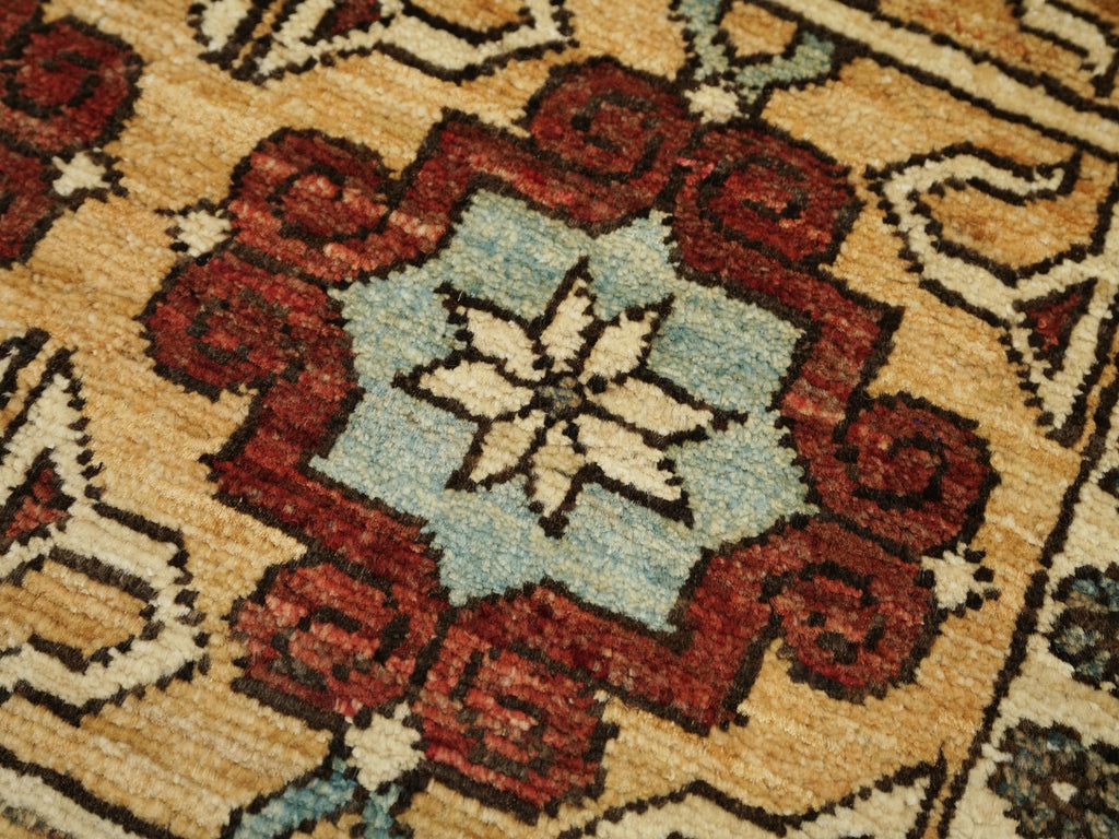 2x3 Ft Yellow Ersari Rug - Afghan Wool Tribal Rug