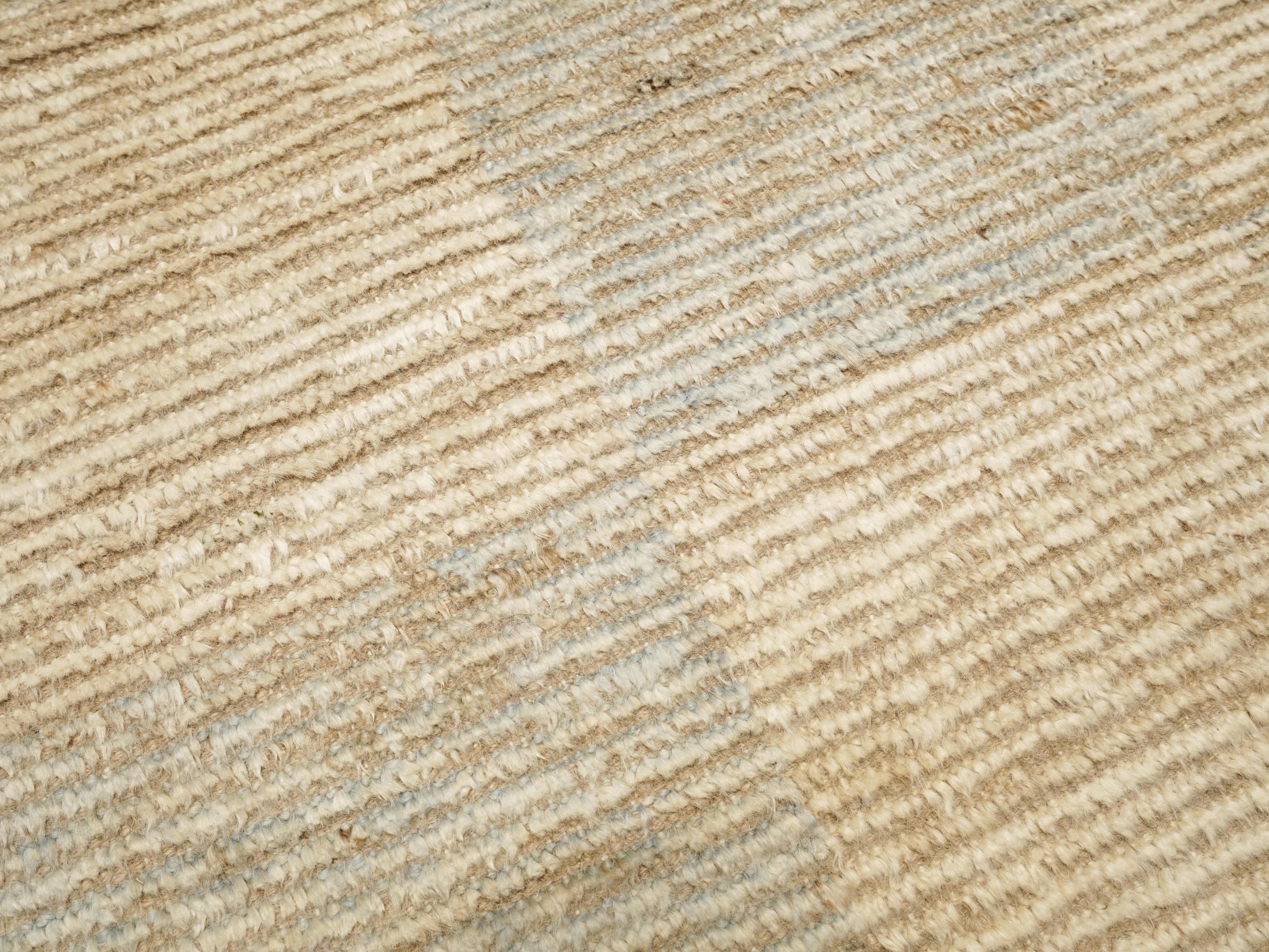 10 Ft Handmade Beige Moroccan Runner Rug - Afghan Wool Rug