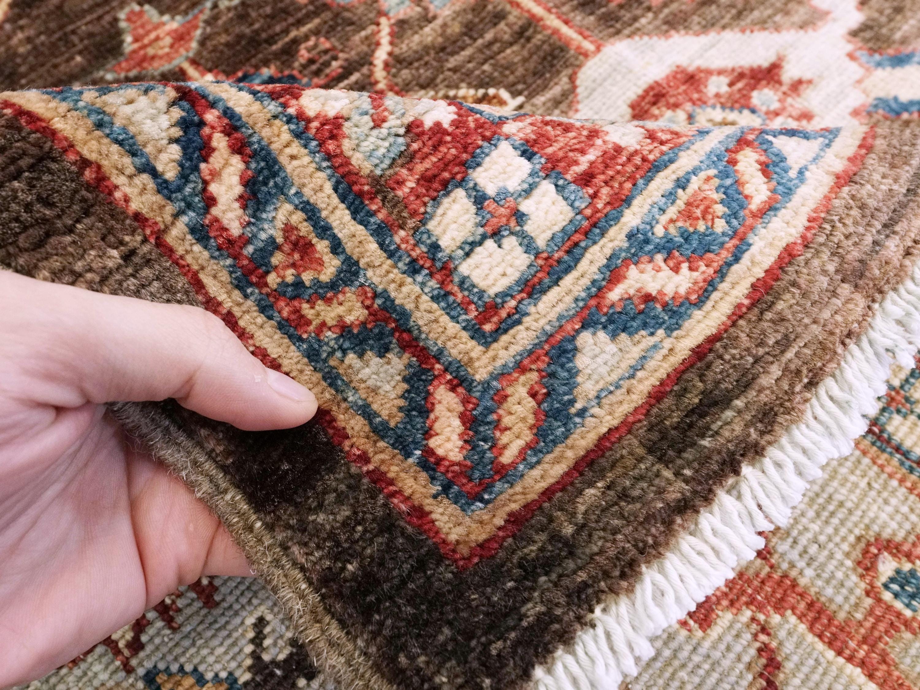 9x12 Ft Brown Serapi Rug - Afghan Oriental Area Rug - Persian Design