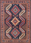 6x9 Ft Blue Heriz Rug - Hand Knotted Afghan Wool Rug